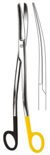 Siebold Gynec. Scissors S/cvd 24cm S/CUT, TC