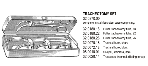 Tracheostomy Set in s.s case