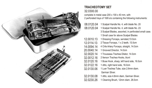 Tracheotomy set complete