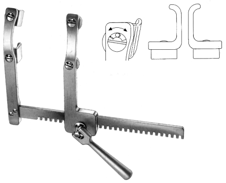 Morse-Favaloro Rib Spreader 40x20x155mm Alum.